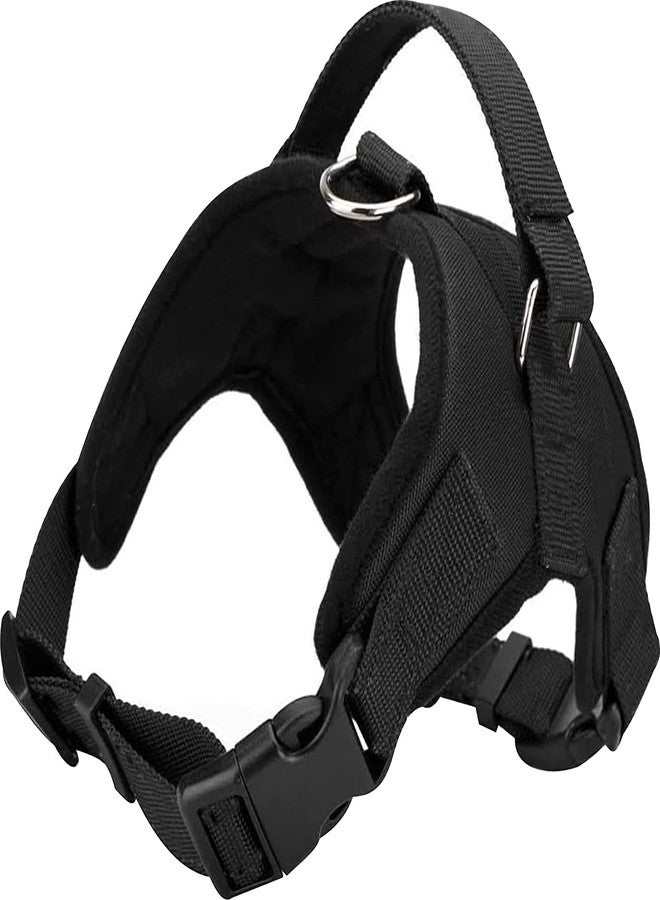 Smart Pups - Double Padded Vest with Adjustable Neck and Chest Reflective Soft Breathable Mesh, Easy Control Chest Body Belt (Black) - Image 1